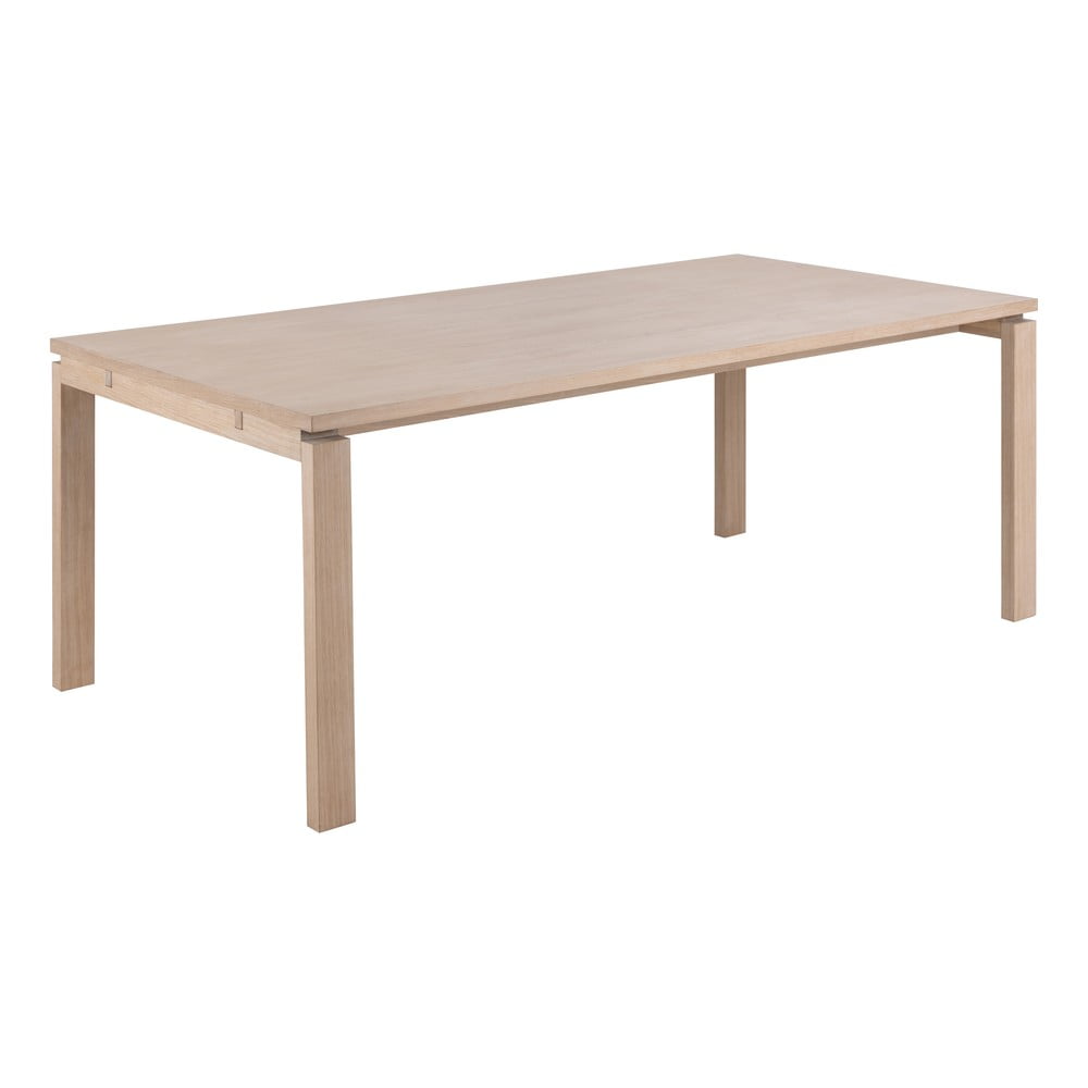 Bővíthető étkezőasztal tölgyfa dekoros asztallappal 100x200 cm Linley – Actona