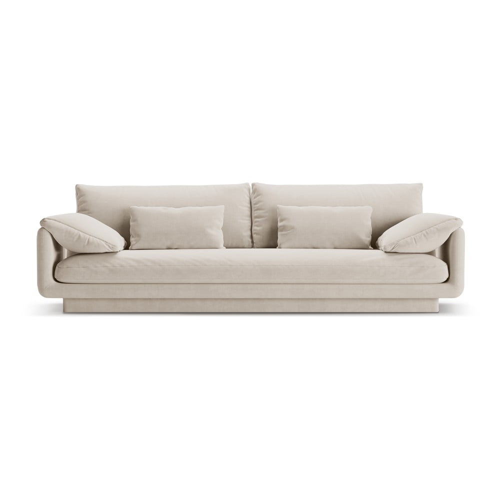 Fehér bársony kanapé 250 cm Torino – Micadoni