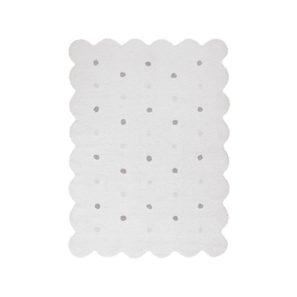 Fehér mosható kézi szövésű pamut gyerek szőnyeg 120x160 cm Biscuit White – Lorena Canals