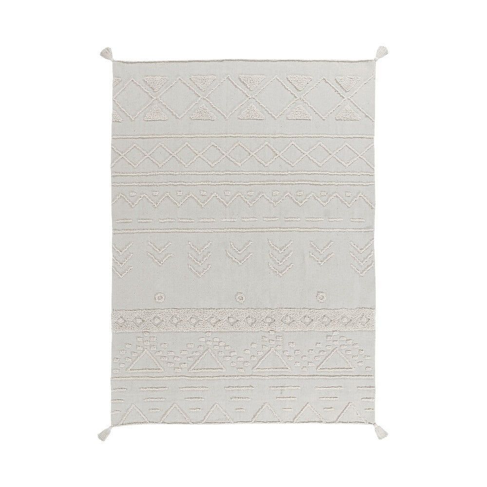 Fehér mosható kézi szövésű pamut szőnyeg 170x240 cm Tribu Natural – Lorena Canals