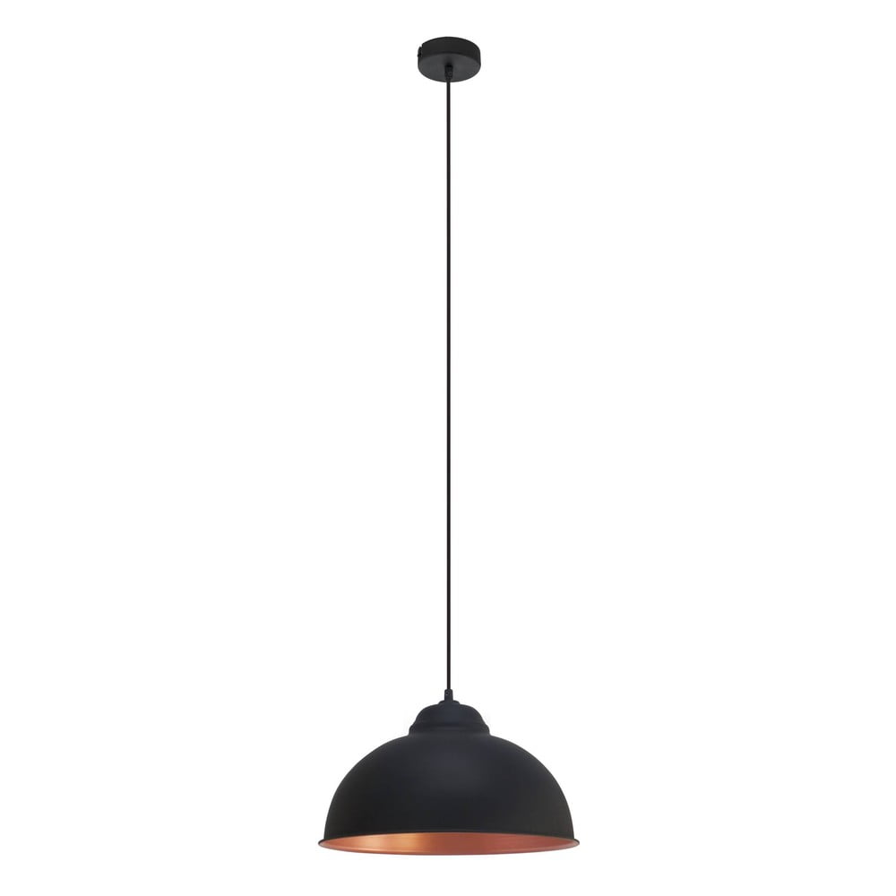 Fekete-bronzszínű függőlámpa fém búrával ø 37 cm TRURO 2 – EGLO