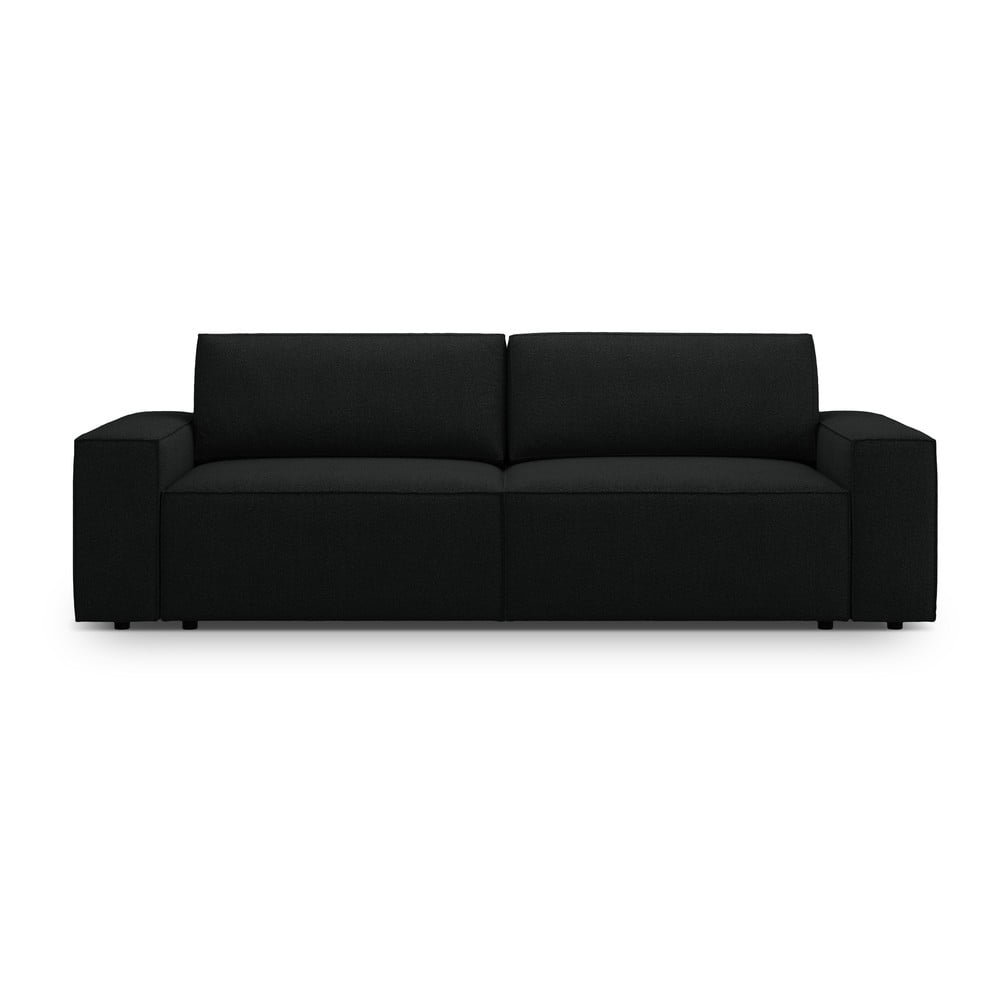 Fekete buklé kinyitható kanapé 247 cm Jodie – Micadoni Home