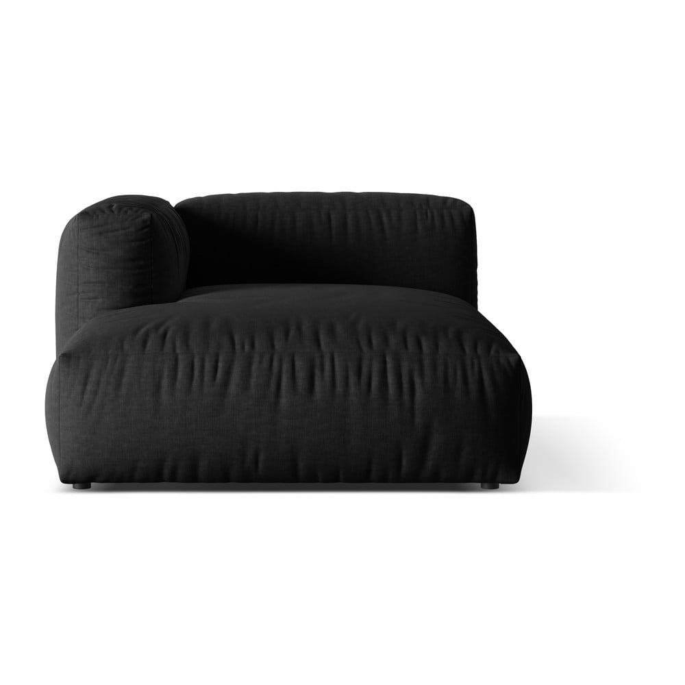 Fekete kanapé modul (bal oldali) Martina – Micadoni Home