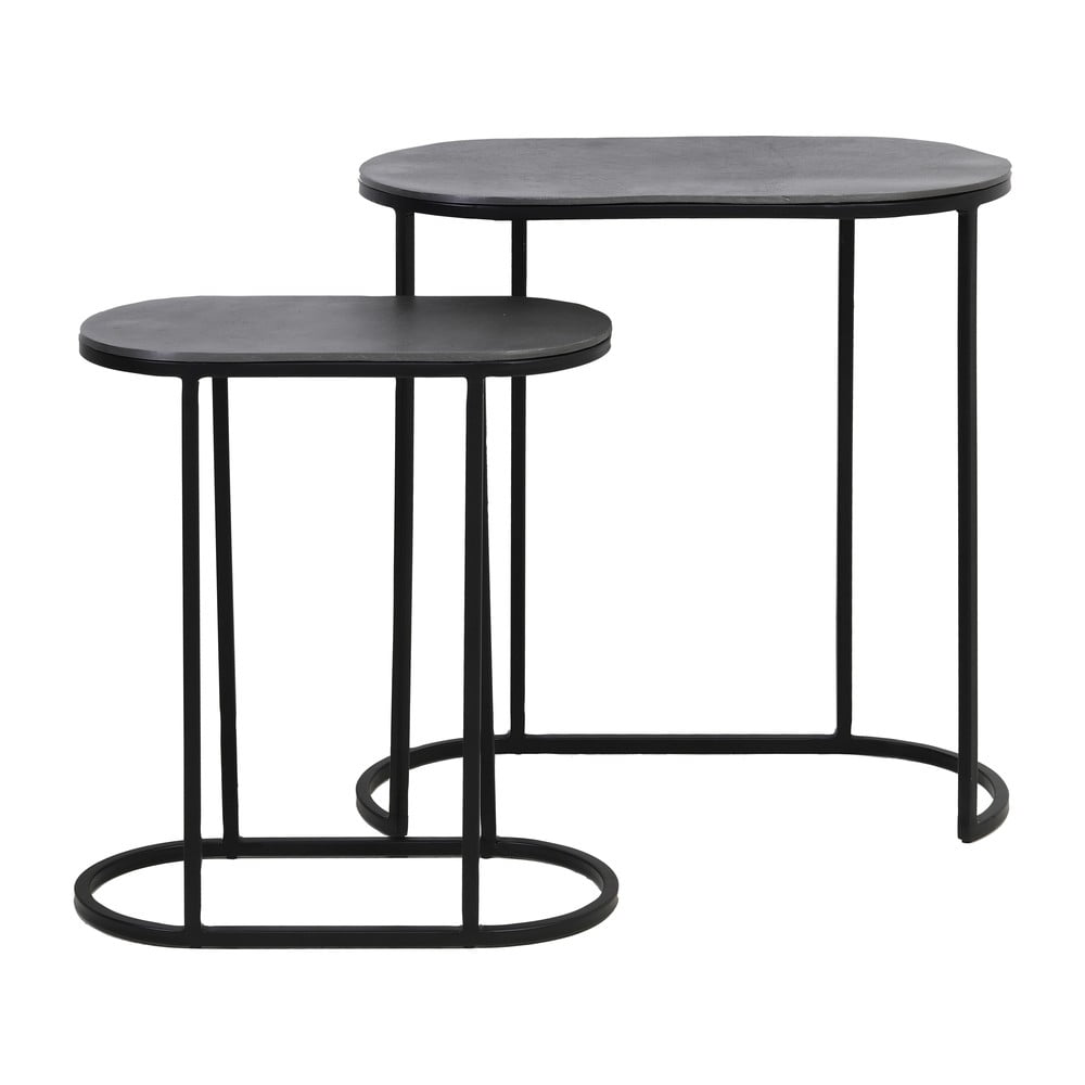 Fém tárolóasztal szett 2 db-os 26x53 cm Bocov – Light & Living