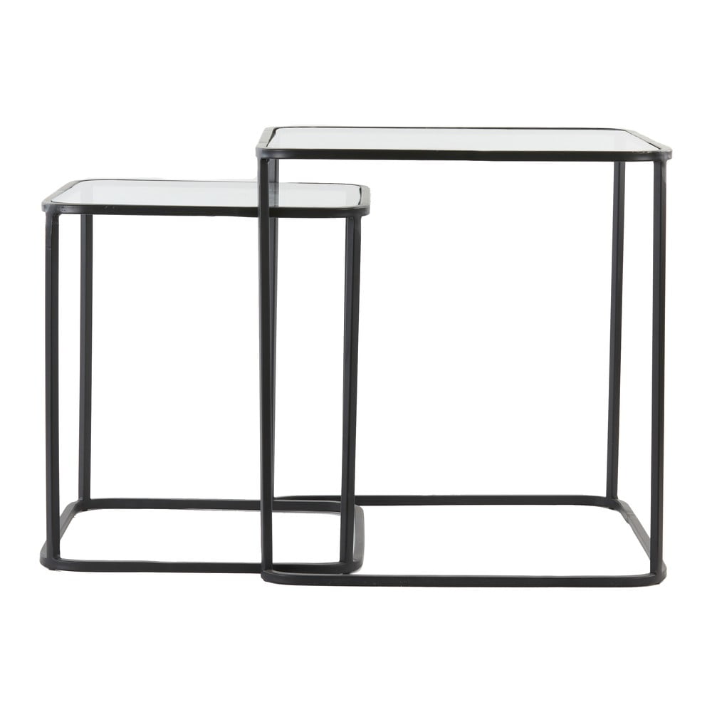 Fém tárolóasztal szett 2 db-os 50x50 cm Lofti – Light & Living