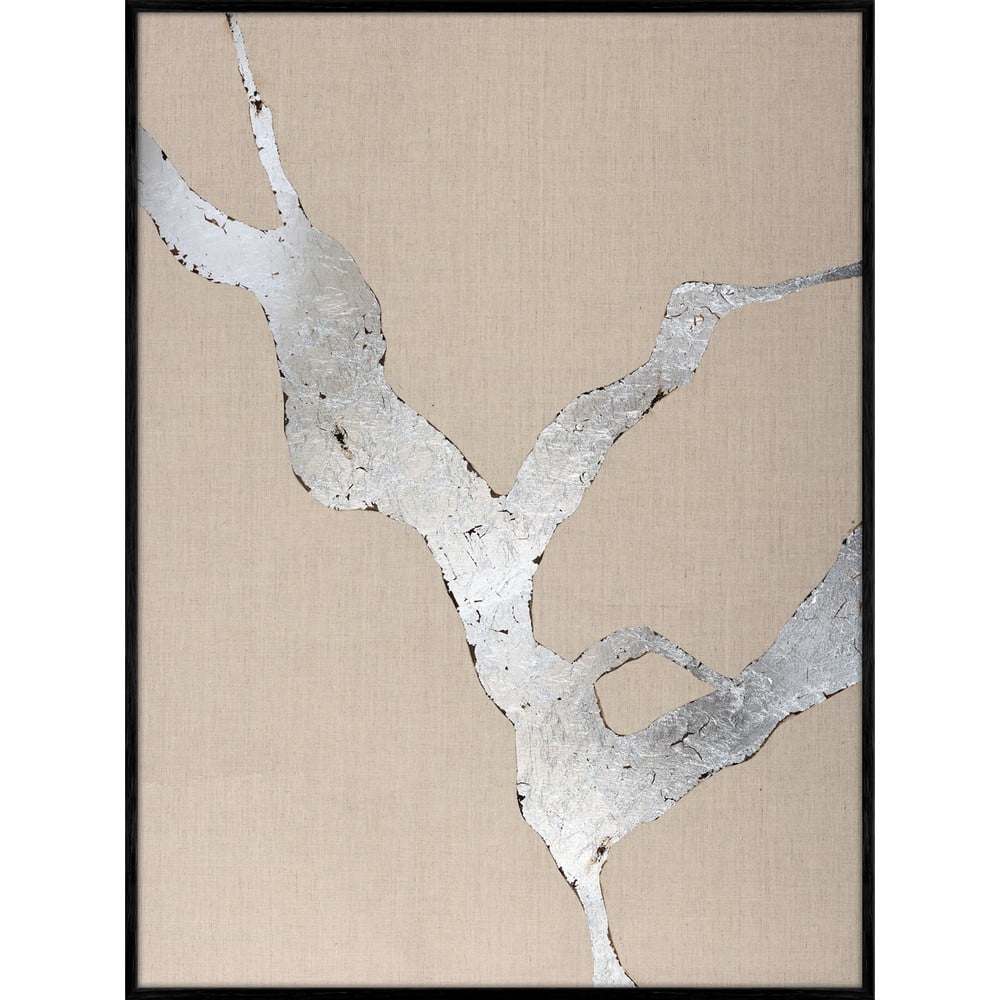 Kézzel festett kép 90x120 cm Wild Horizon Silver – Malerifabrikken