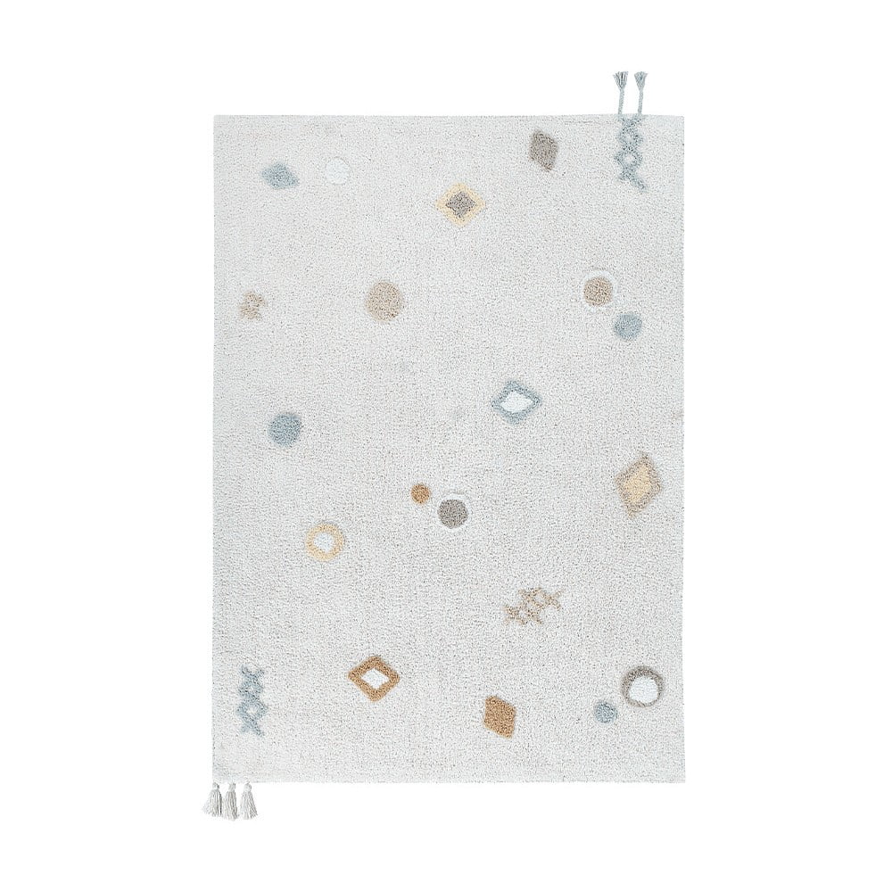 Krémszínű mosható kézi szövésű pamut gyerek szőnyeg 140x200 cm Kim – Lorena Canals