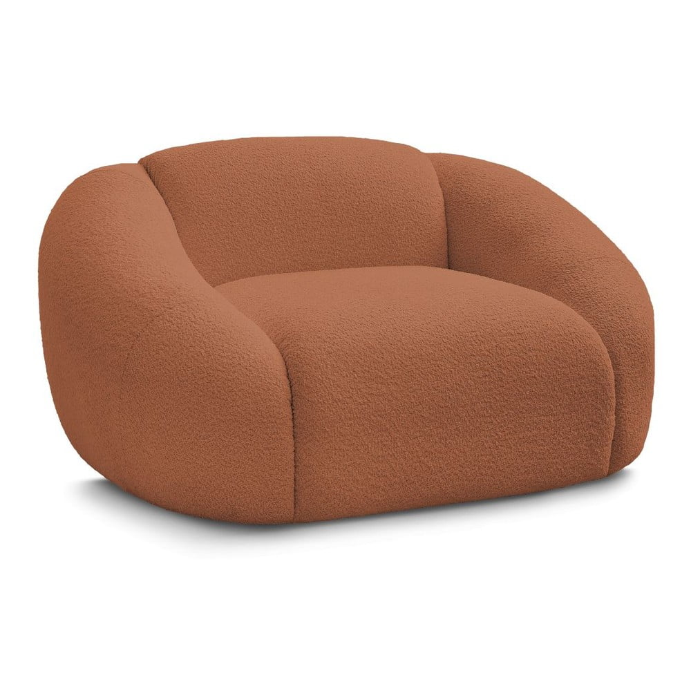 Narancssárga buklé fotel Tina – Bobochic Paris