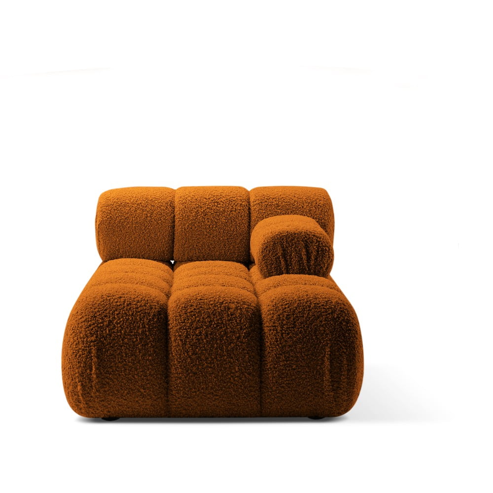 Narancssárga buklé kanapé modul (jobb oldali) Bellis – Micadoni Home