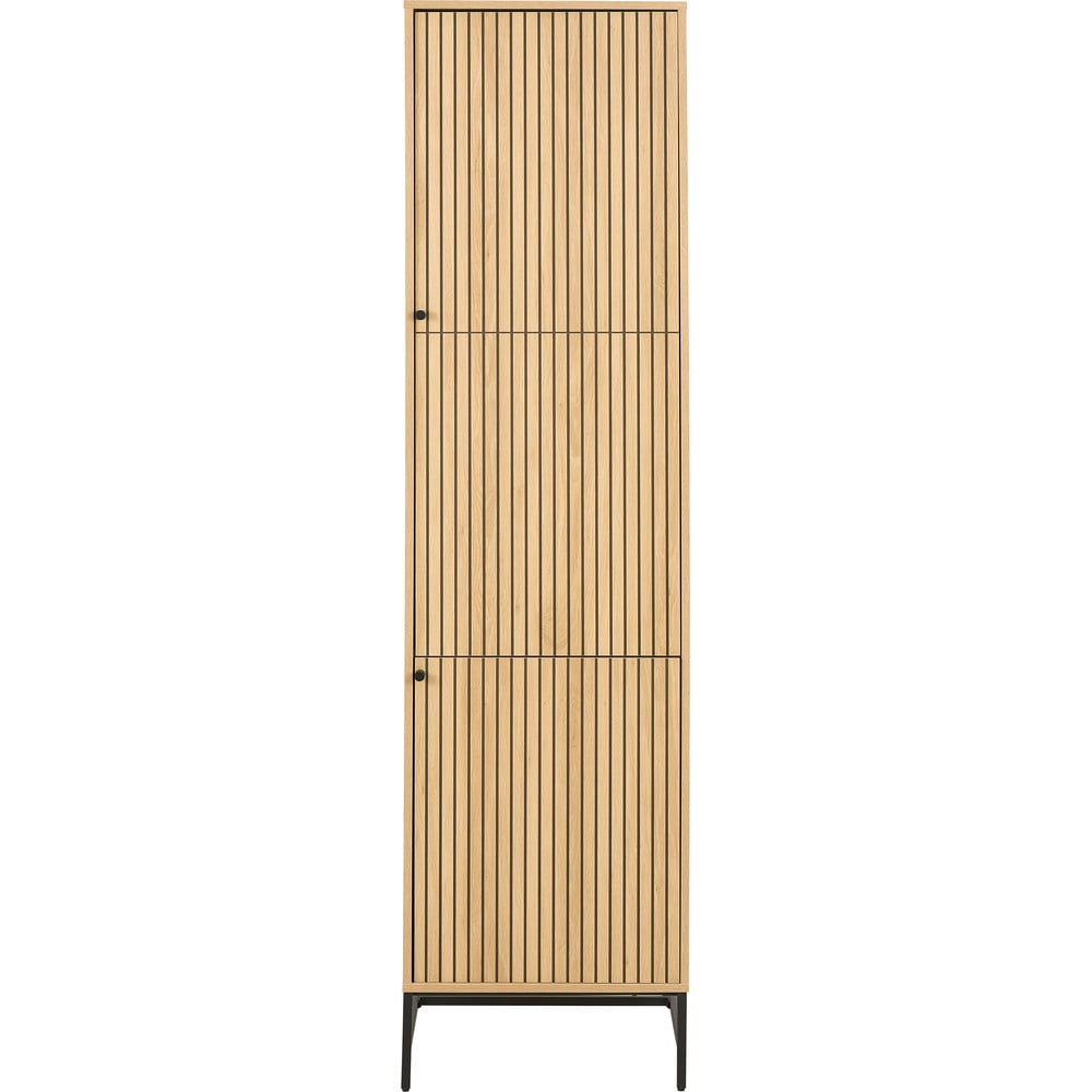 Natúr színű ruhásszekrény tölgyfa dekorral 51x200x60 cm Albany  – Actona