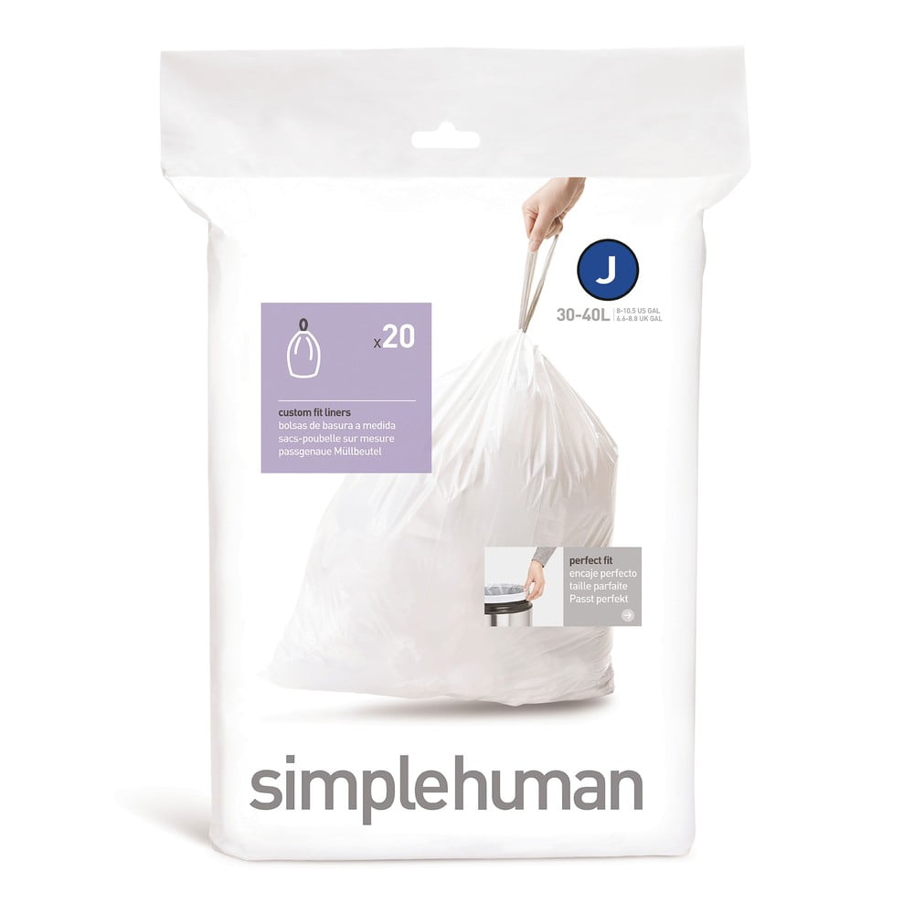 Összehúzható szemeteszsák készlet 20 db-os 45 l J – simplehuman