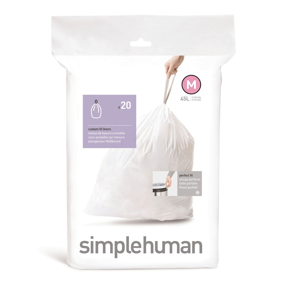 Összehúzható szemeteszsák készlet 20 db-os 45 l M – simplehuman