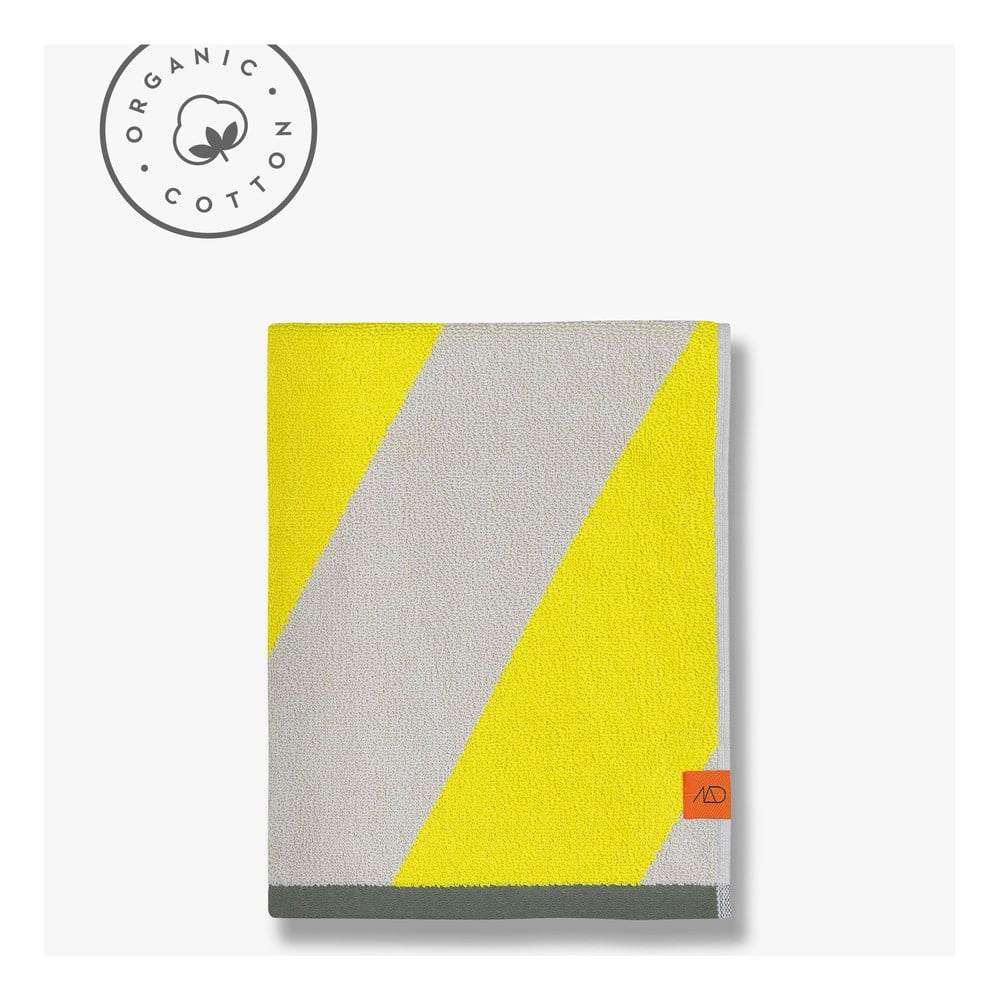 Sárga frottír bio pamut törölköző szett 2 db-os 40x55 cm Diagonal – Mette Ditmer Denmark