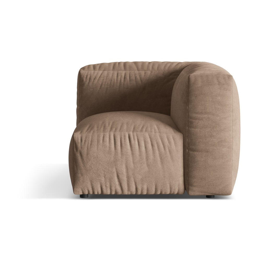 Világosbarna buklé kanapé modul (variálható) Martina – Micadoni Home