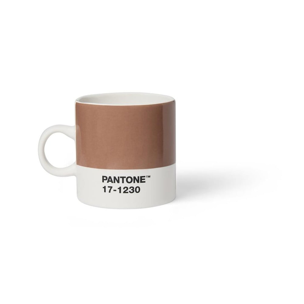 Világosbarna kerámia eszpresszó bögre 120 ml Mocha Mousse 17-1230 – Pantone