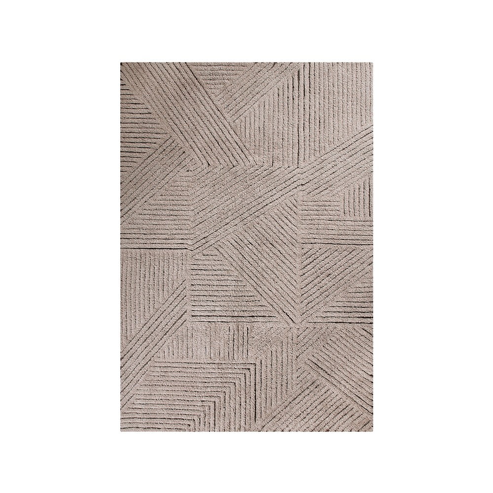 Világosbarna mosható kézi szövésű gyapjú szőnyeg 170x240 cm Golden Coffee – Lorena Canals