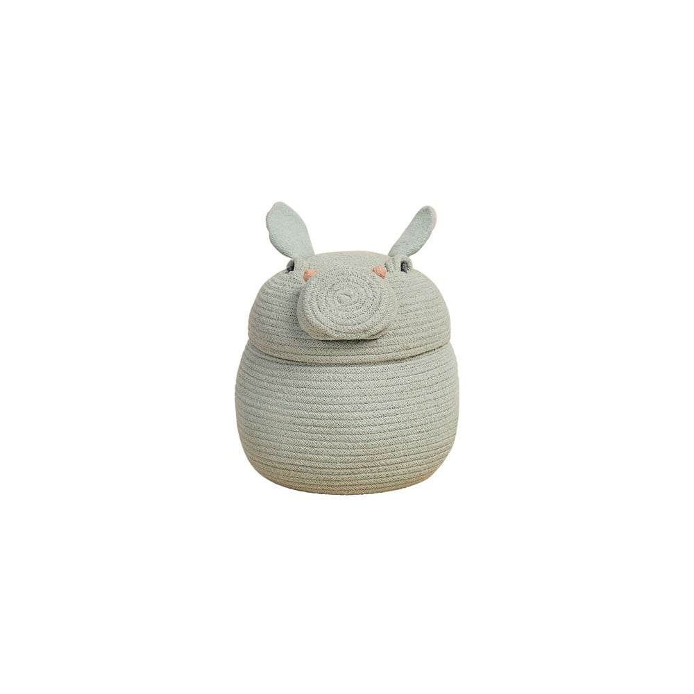Világoskék textil játéktároló kosár ø 25x30 cm Henry the Hippo – Lorena Canals