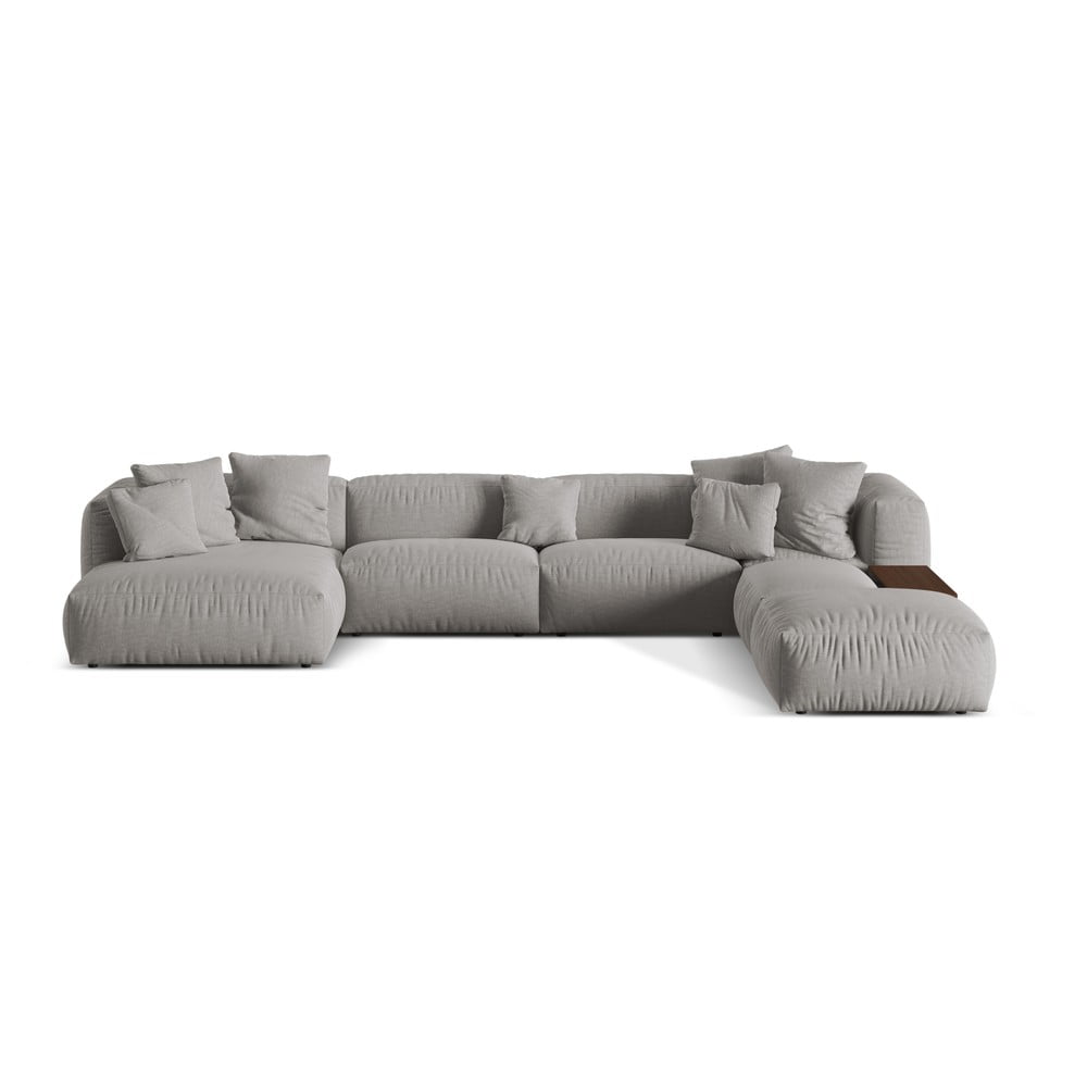 Világosszürke moduláris sarokkanapé (jobb oldali-U alakú) Martina – Micadoni Home