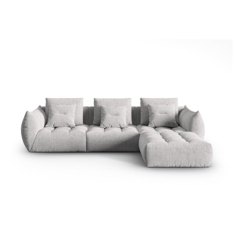 Világosszürke sarokkanapé (variálható) Bloom – Micadoni Home