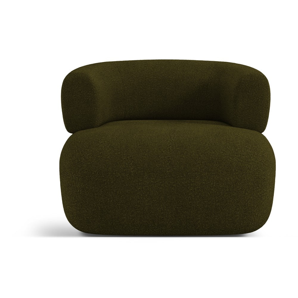 Zöld buklé fotel Jenny – Micadoni Home