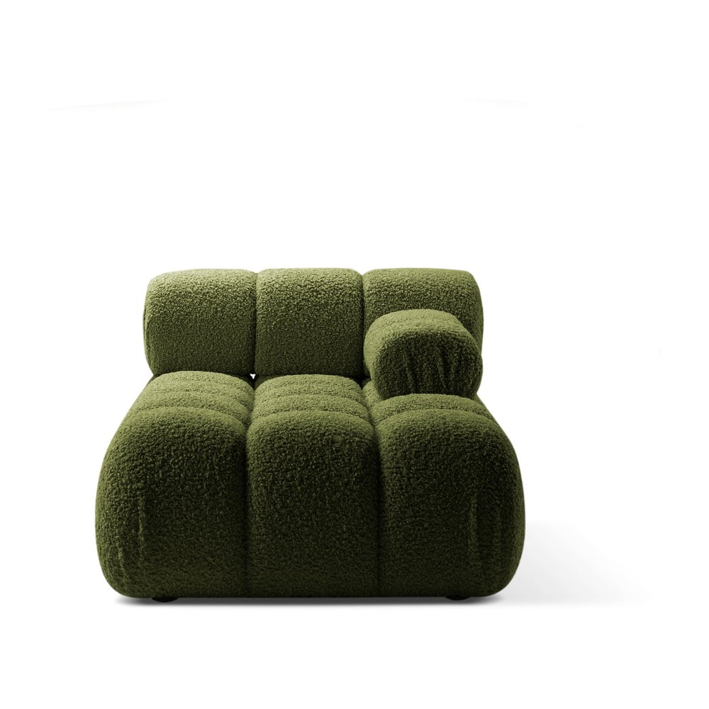 Zöld buklé kanapé modul (jobb oldali) Bellis – Micadoni Home
