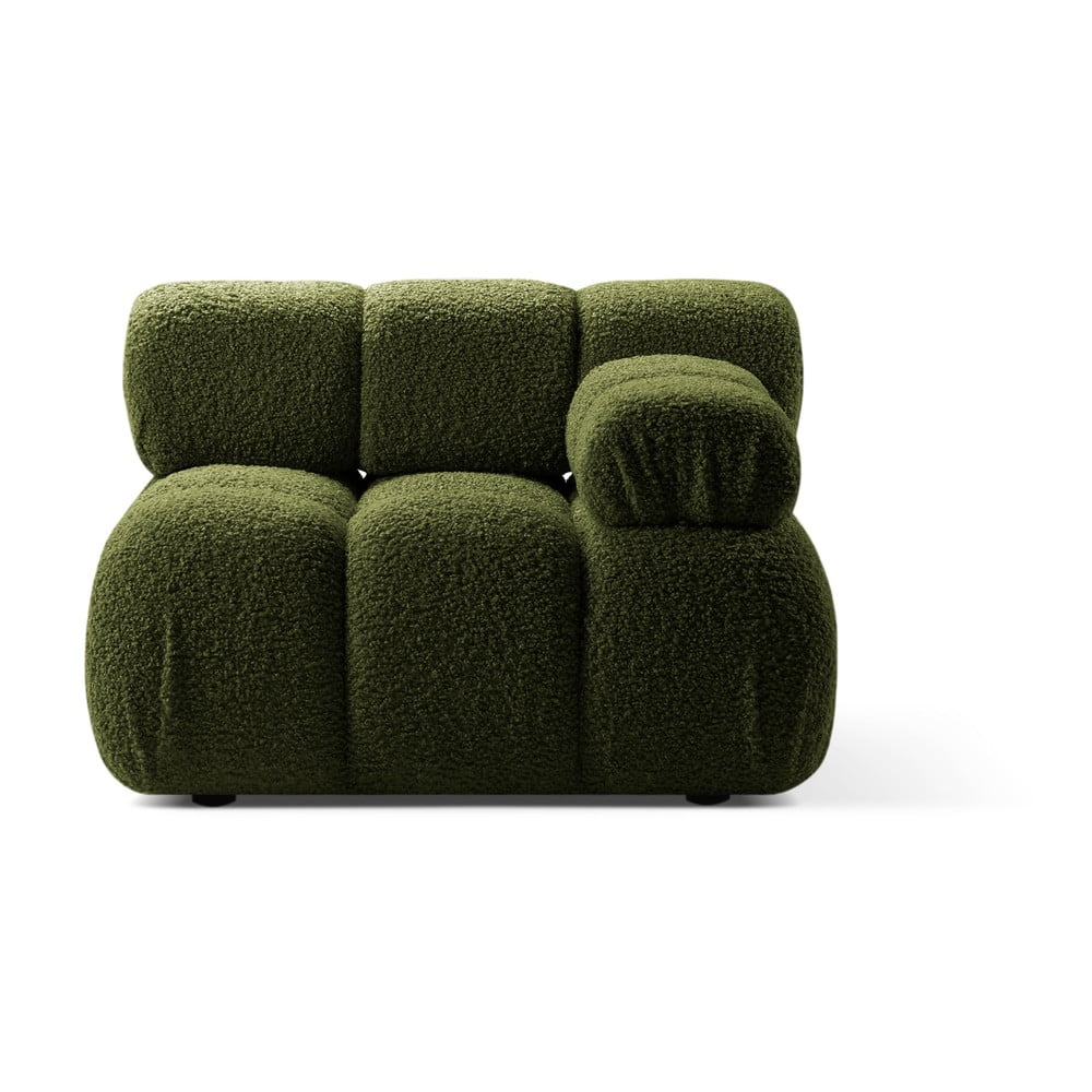 Zöld buklé kanapé modul (jobb oldali) Bellis – Micadoni Home