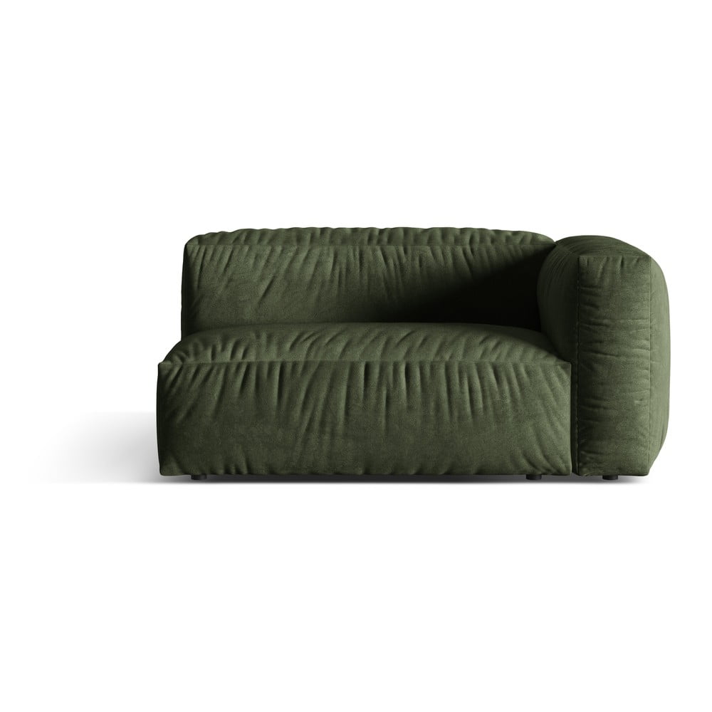 Zöld buklé kanapé modul (jobb oldali) Martina – Micadoni Home