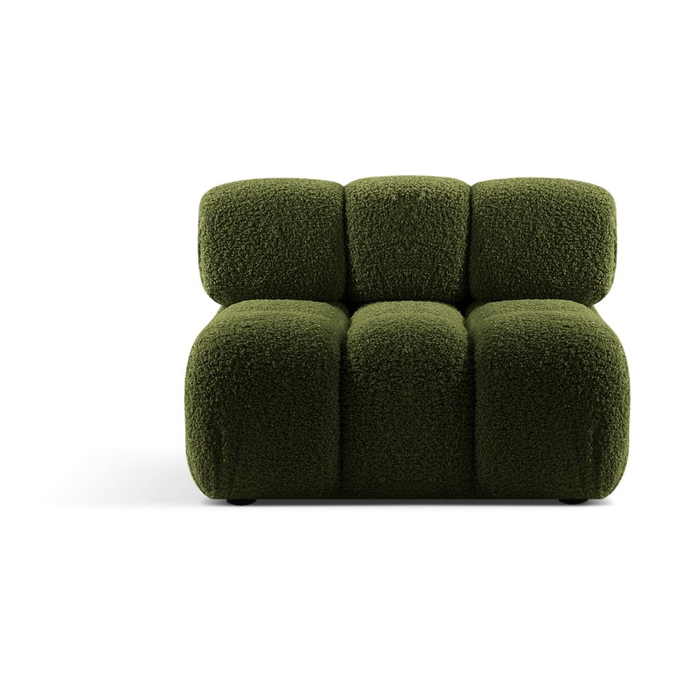 Zöld buklé kanapé modul (középső rész) Bellis – Micadoni Home
