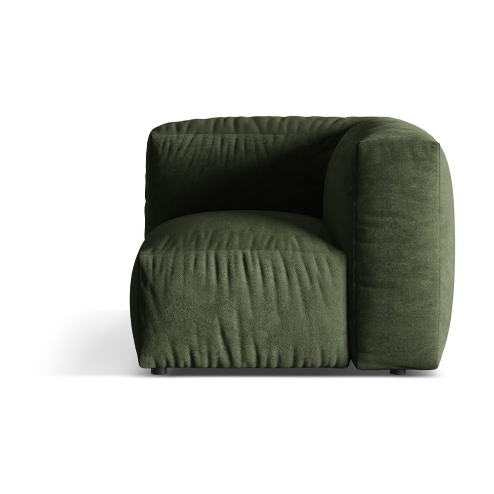 Zöld buklé kanapé modul (variálható) Martina – Micadoni Home