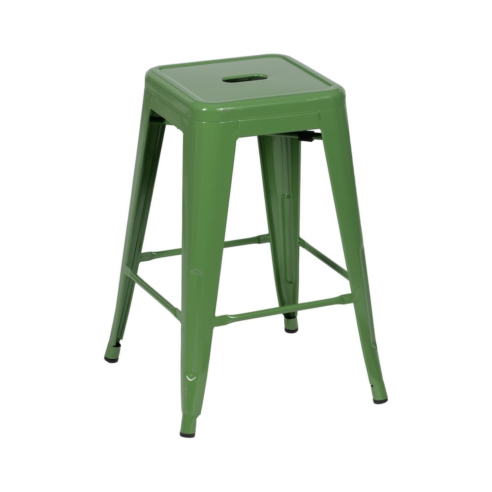 Zöld fém bárszék szett 2 db-os (ülésmagasság 61 cm) – Ixia