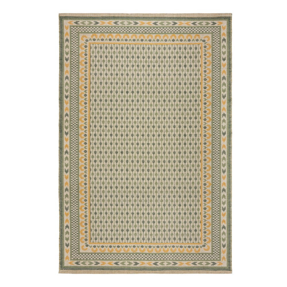 Zöld jutakeverék szőnyeg 200x290 cm Mara Jute Border – Flair Rugs