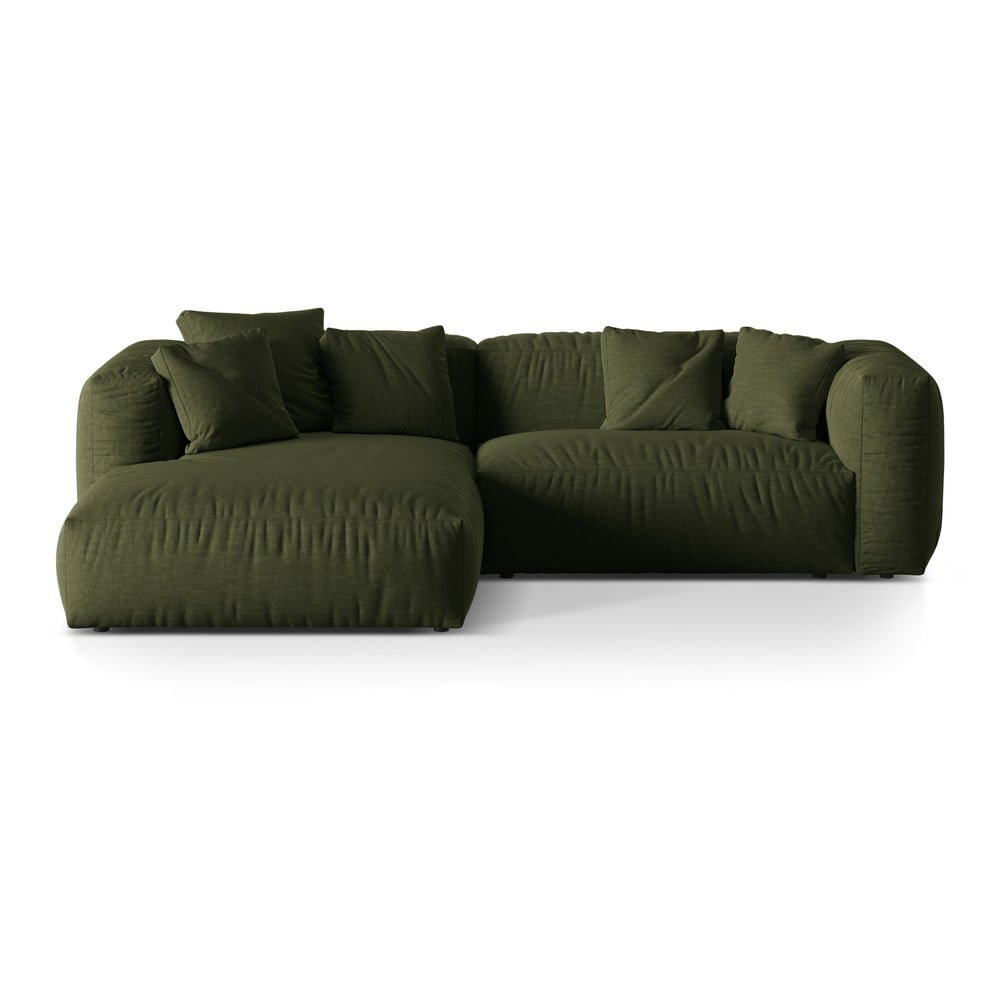 Zöld moduláris sarokkanapé (bal oldali) Martina – Micadoni Home