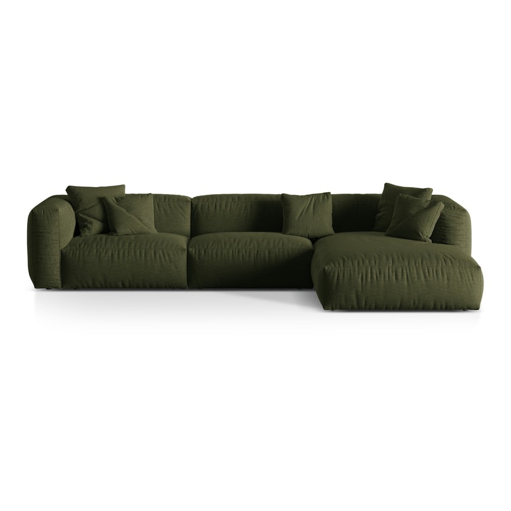 Zöld moduláris sarokkanapé (jobb oldali) Martina – Micadoni Home