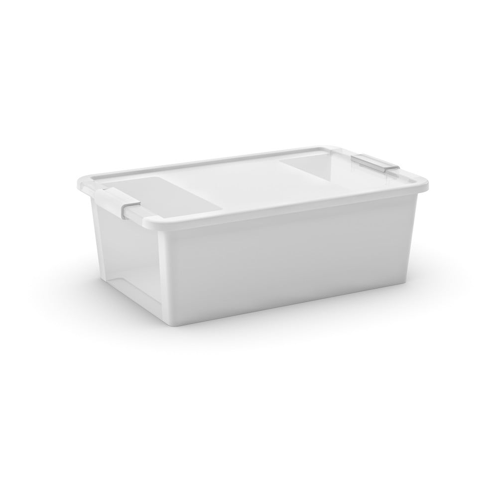 Fehér fedeles műanyag tárolódoboz 55x35x19 cm Bi-Box M – KIS