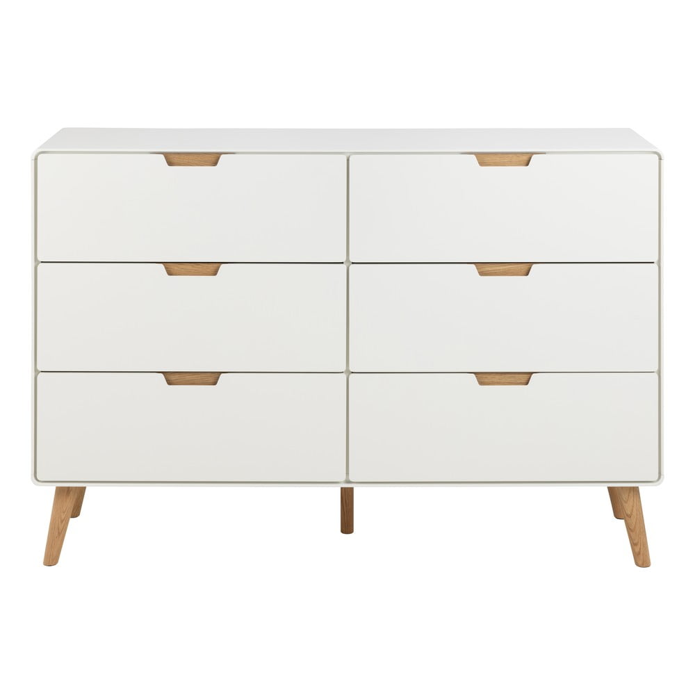 Fehér komód 135x90x40 cm Lowell – Actona