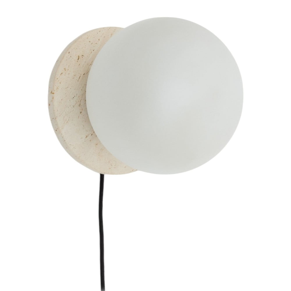 Fehér-krémszínű fali lámpa ø 20 cm Malachi – Kave Home