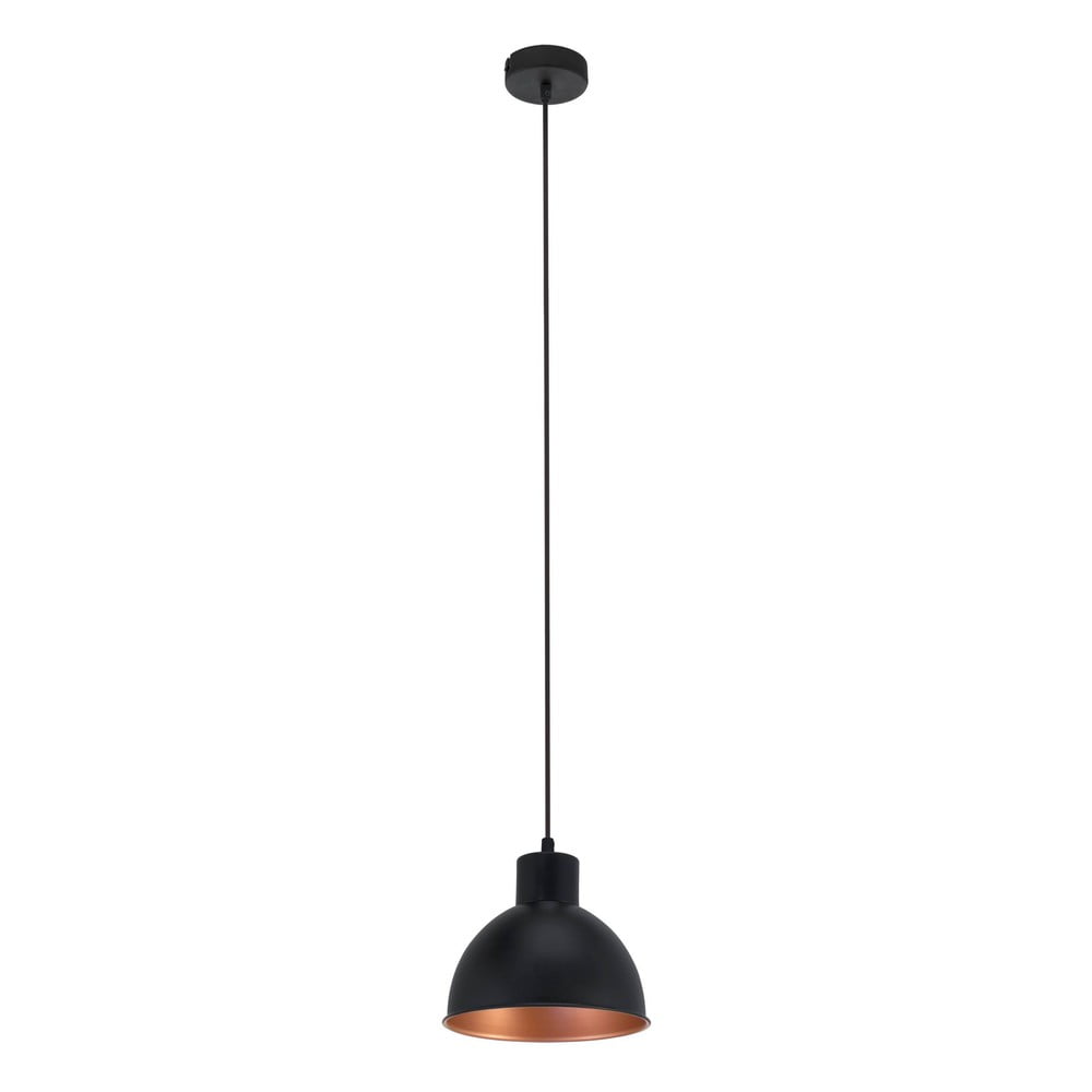 Fekete-bronzszínű függőlámpa fém búrával ø 21 cm TRURO 1 – EGLO