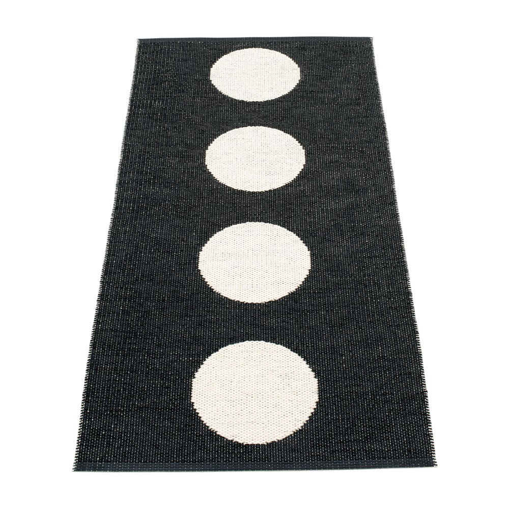 Fekete-fehér kültéri-beltéri futószőnyeg 70x150 cm Vera Black – Pappelina