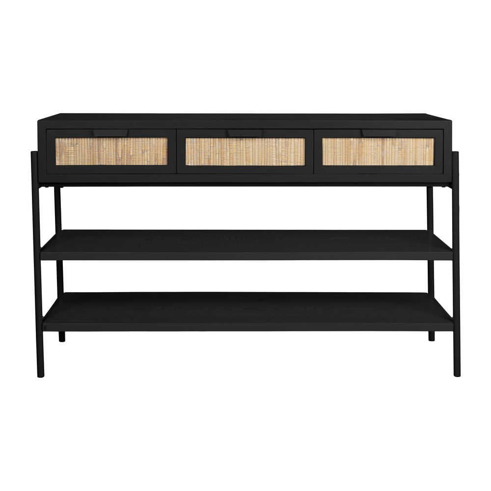 Fekete konzolasztal 38x120 cm Yasu – Dutchbone