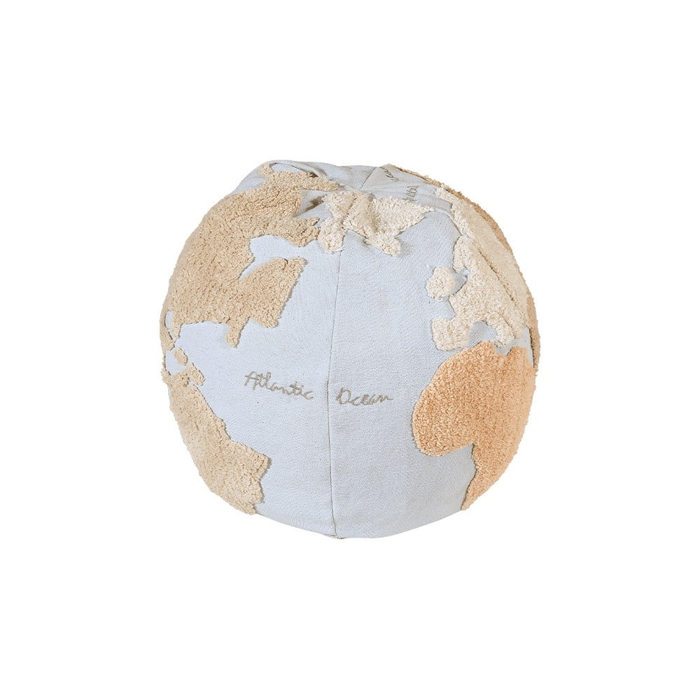 Kék-bézs gyerek puff World Map – Lorena Canals