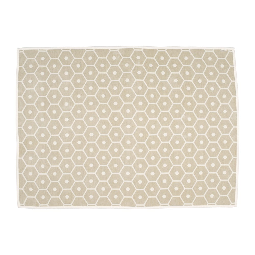 Krémszínű gyapjúkeverék takaró 140x180 cm Honey Sand – Pappelina