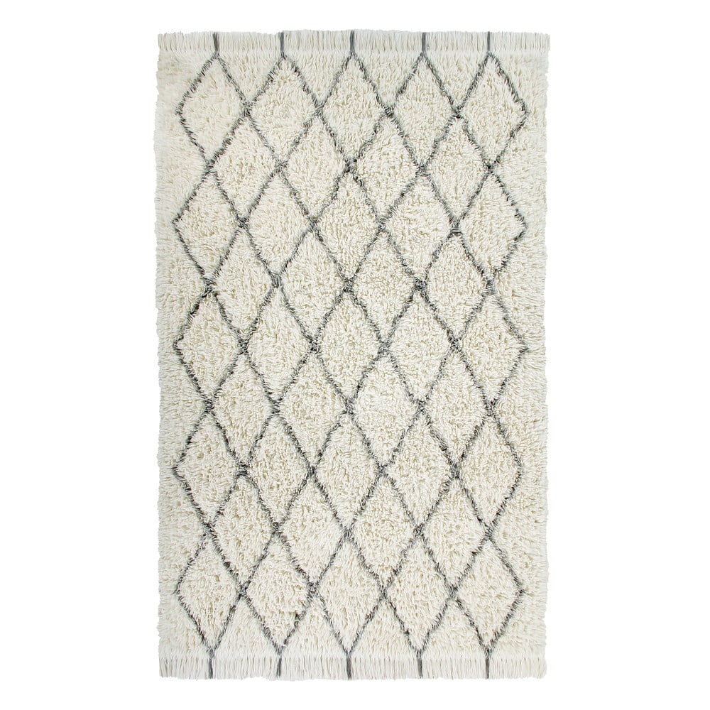 Krémszínű mosható kézi szövésű gyapjú szőnyeg 200x300 cm Berber Soul – Lorena Canals