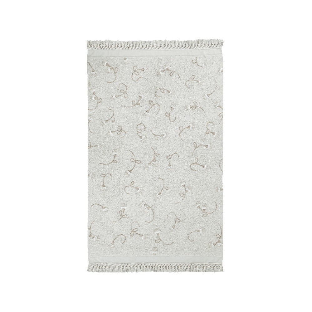 Krémszínű mosható kézi szövésű pamut gyerek szőnyeg 140x210 cm English Garden Ivory – Lorena Canals