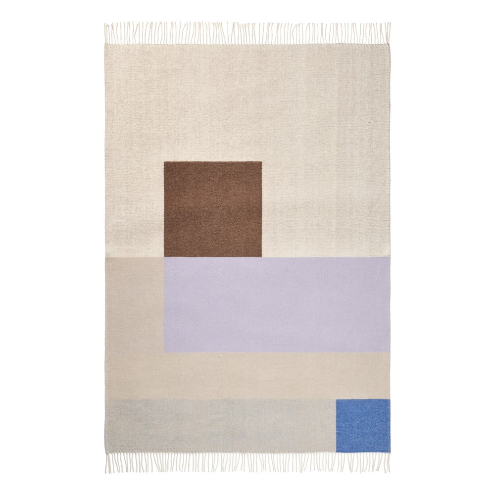 Levendula színű-bézs takaró 125x190 cm Brick – Mette Ditmer Denmark
