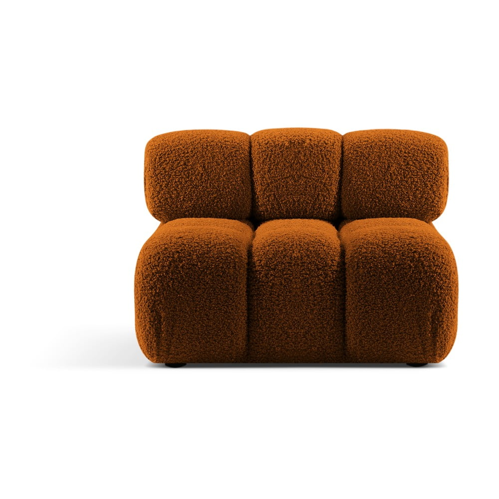 Narancssárga buklé kanapé modul (középső rész) Bellis – Micadoni Home