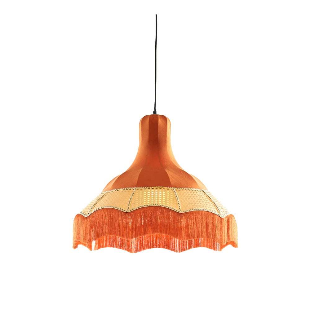 Narancssárga függőlámpa textil búrával ø 50 cm Mizia – Light & Living