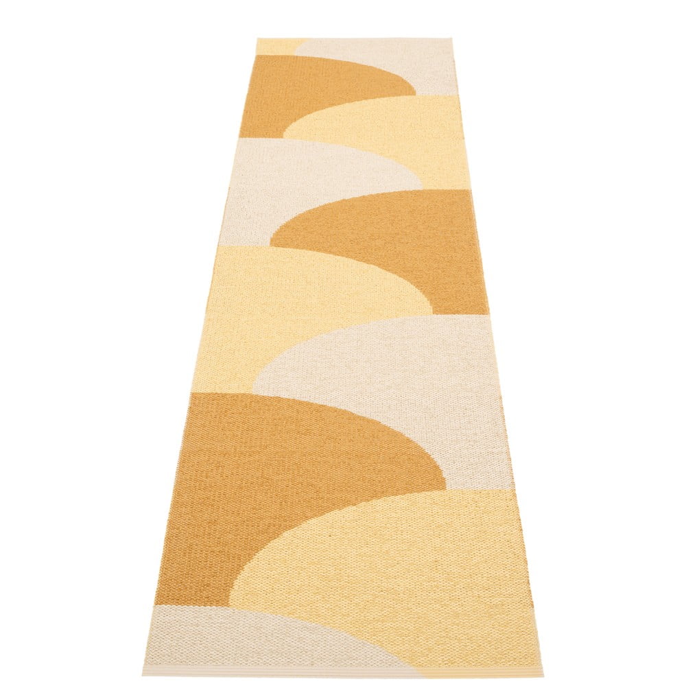 Okkersárga kültéri-beltéri futószőnyeg 70x270 cm Hill Ochre Pale Yellow – Pappelina