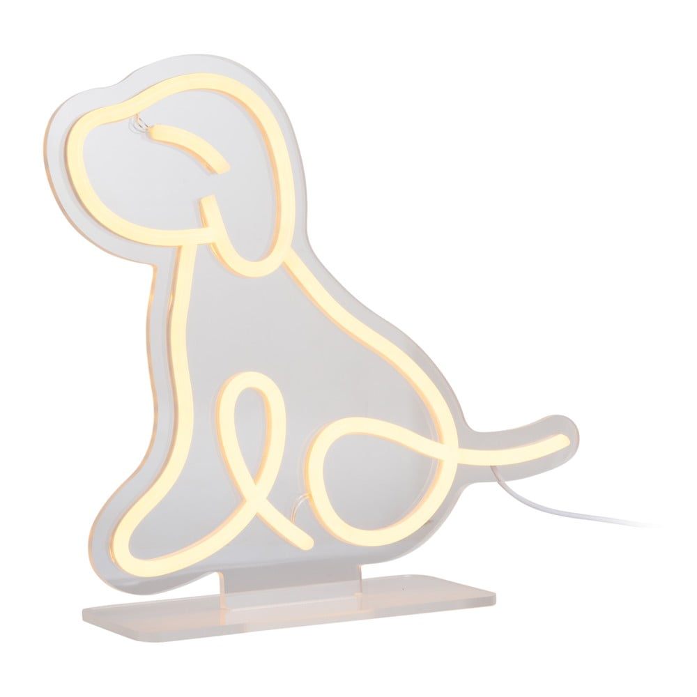 Sárga LED neon fénydekoráció 5 W Sitting Dog – Leitmotiv