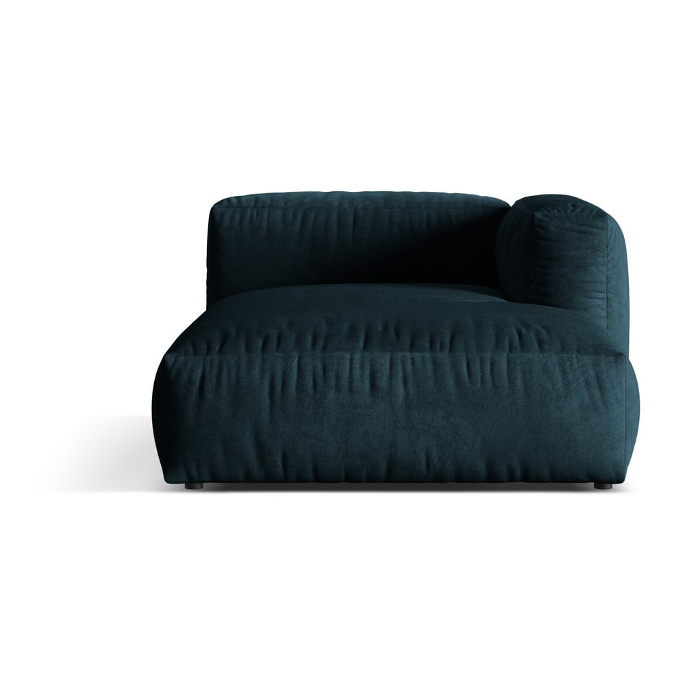 Sötétkék buklé kanapé modul (jobb oldali) Martina – Micadoni Home