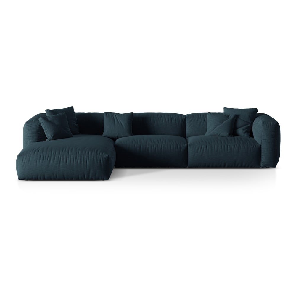 Sötétkék moduláris sarokkanapé (bal oldali) Martina – Micadoni Home